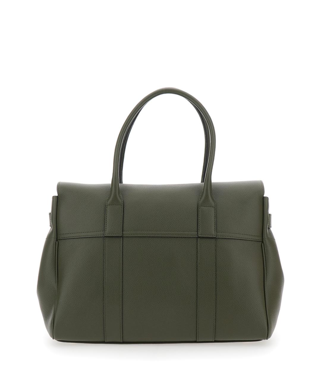 MULBERRY Зеленая кожаная сумка с короткими ручками, фото 2