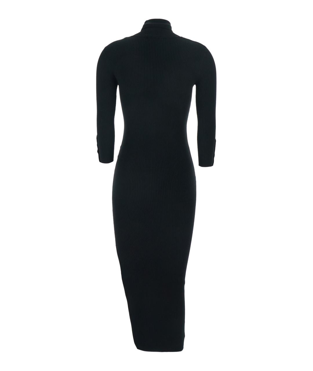 ELISABETTA FRANCHI Черное шерстяное повседневное платье, фото 1