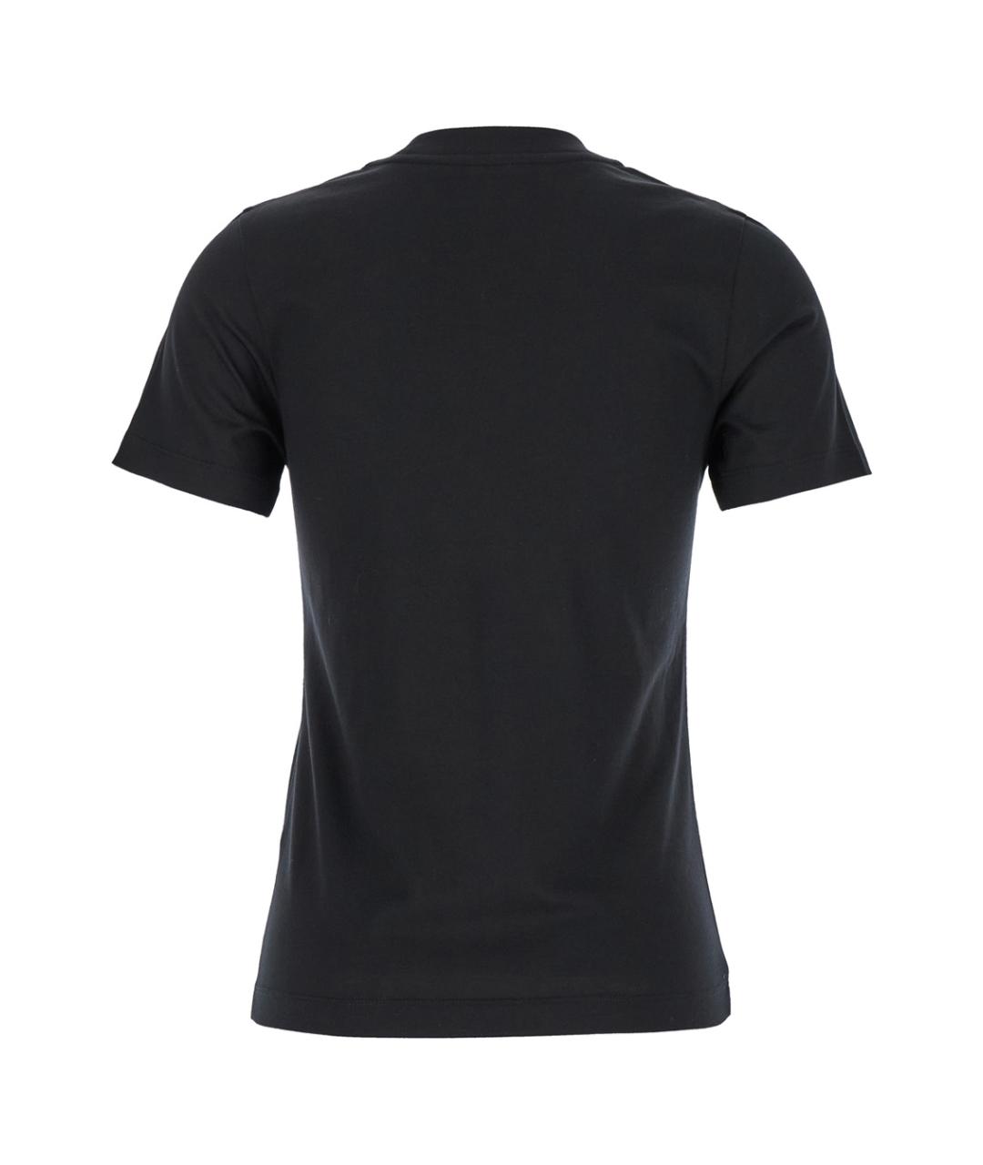 MONCLER Черная хлопковая футболка, фото 2