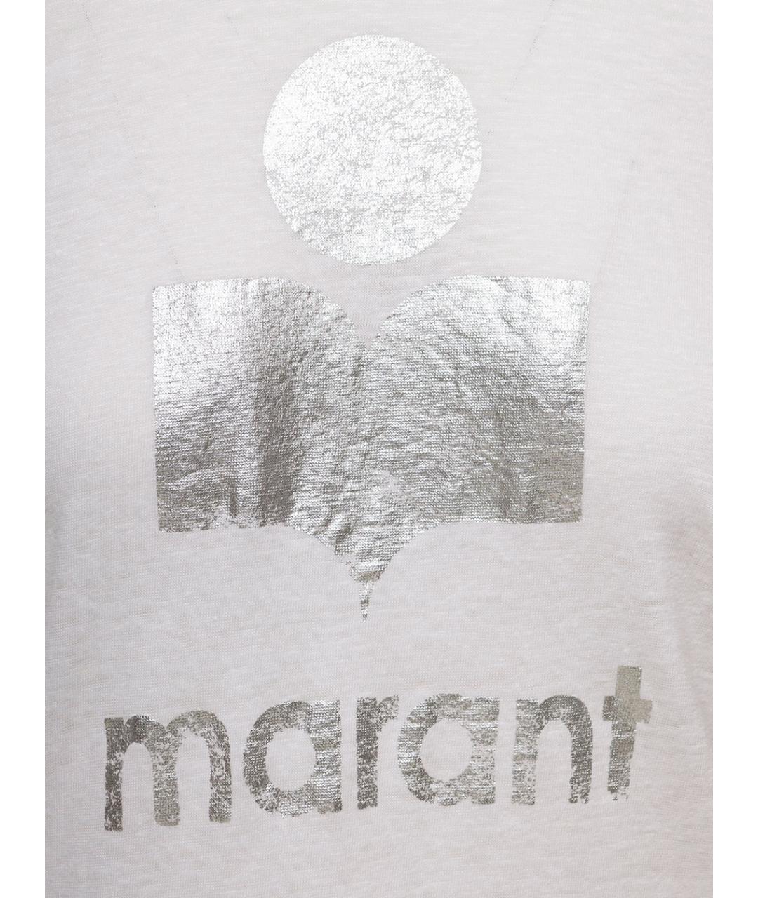 ISABEL MARANT Белая льняная футболка, фото 3