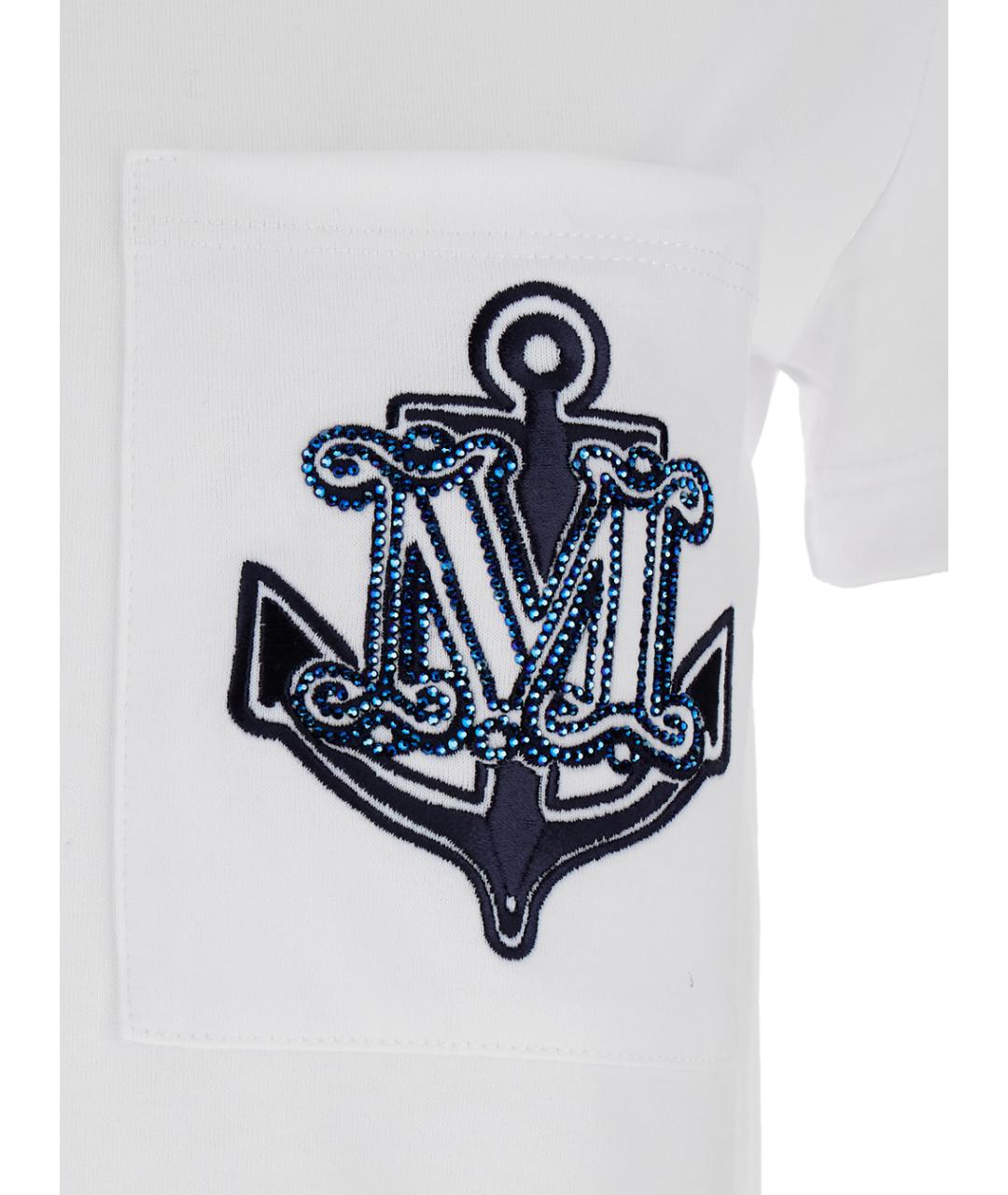 MAX MARA Белая хлопковая футболка, фото 3