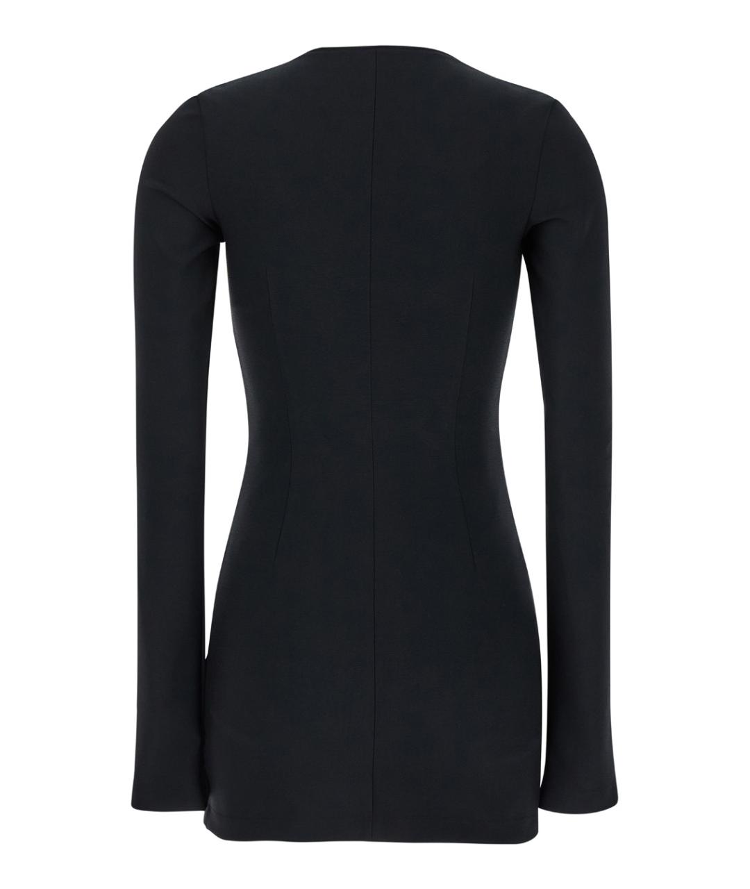 THE ATTICO Черное полиэстеровое повседневное платье, фото 2