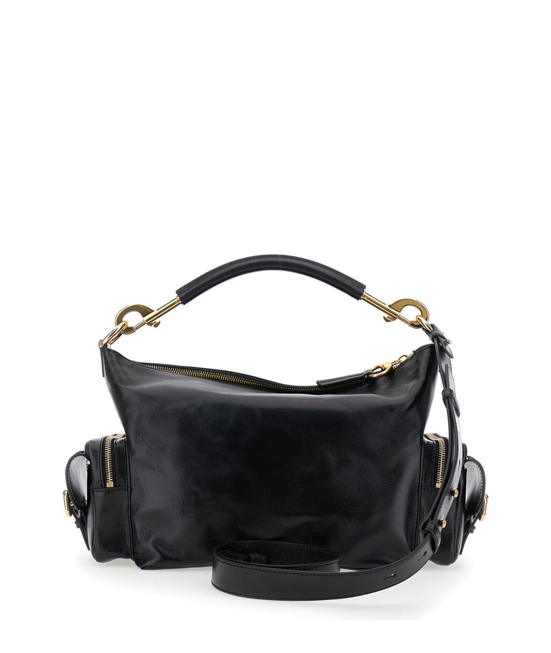 CHLOE Черная кожаная сумка через плечо, фото 2