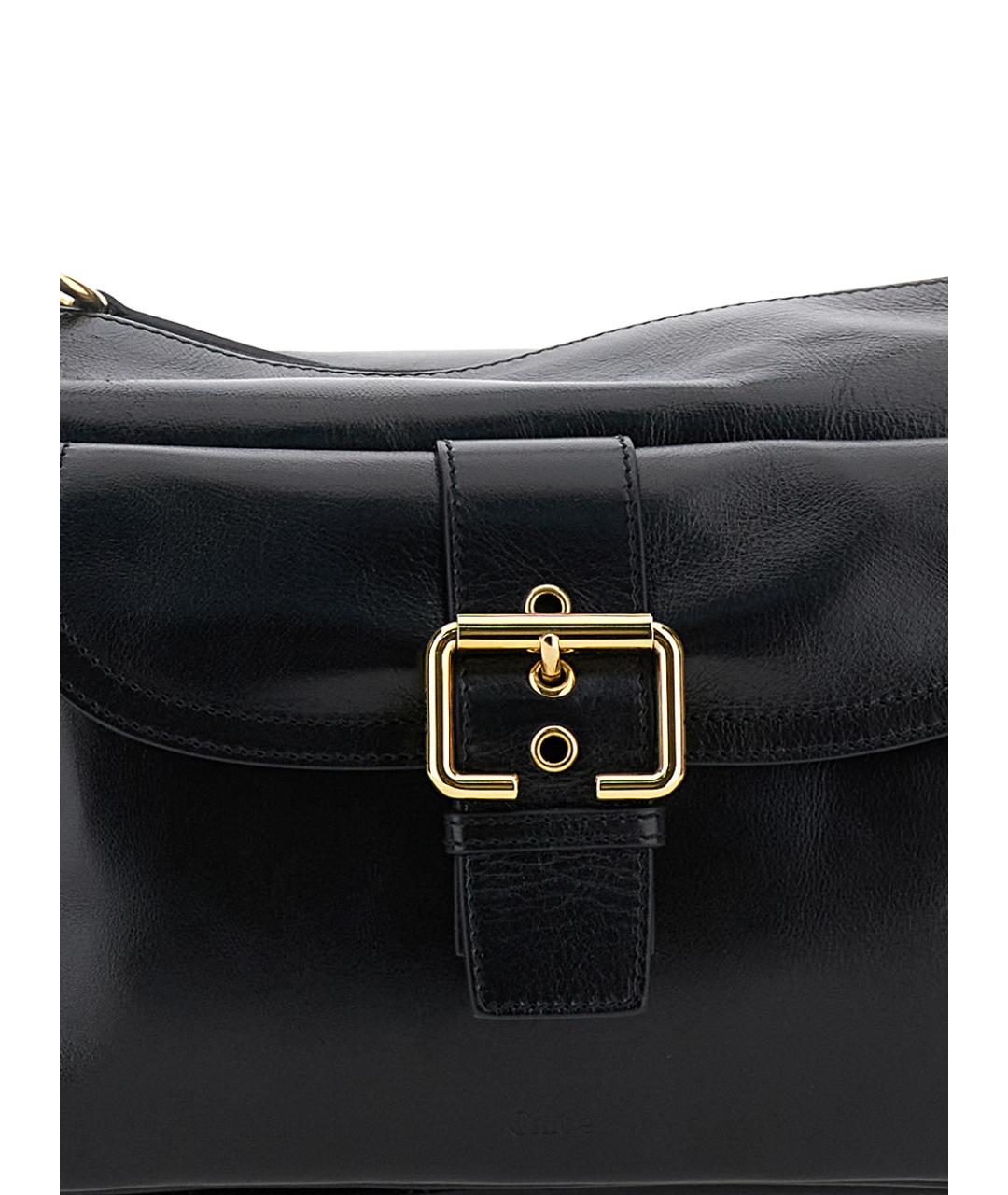CHLOE Черная кожаная сумка через плечо, фото 3