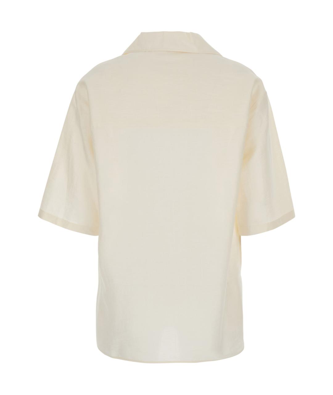 MAX MARA Белая льняная рубашка, фото 2