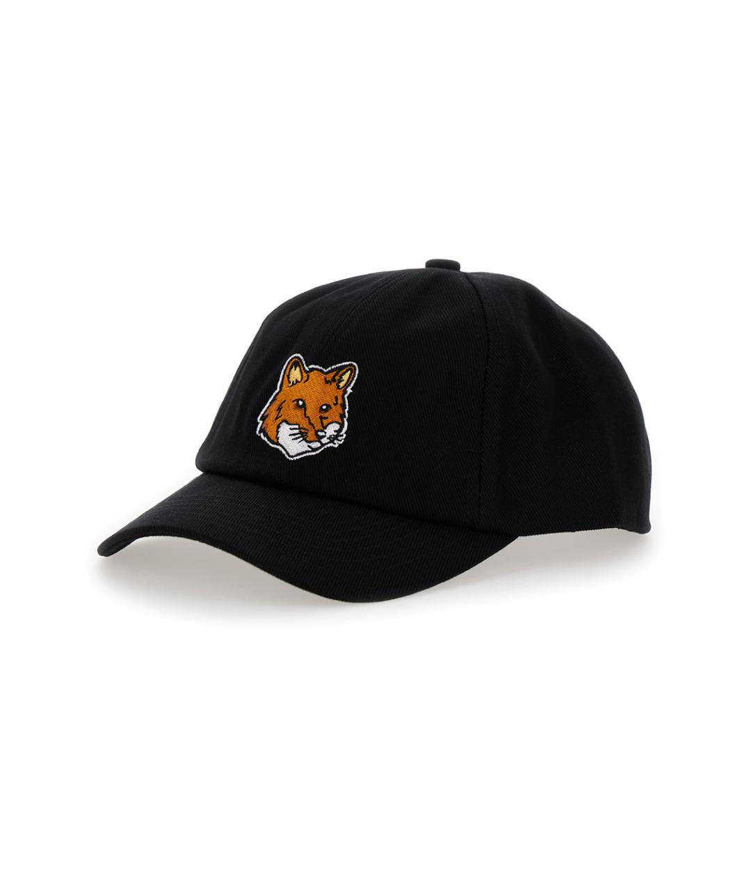 MAISON KITSUNE Черная хлопковая кепка, фото 4