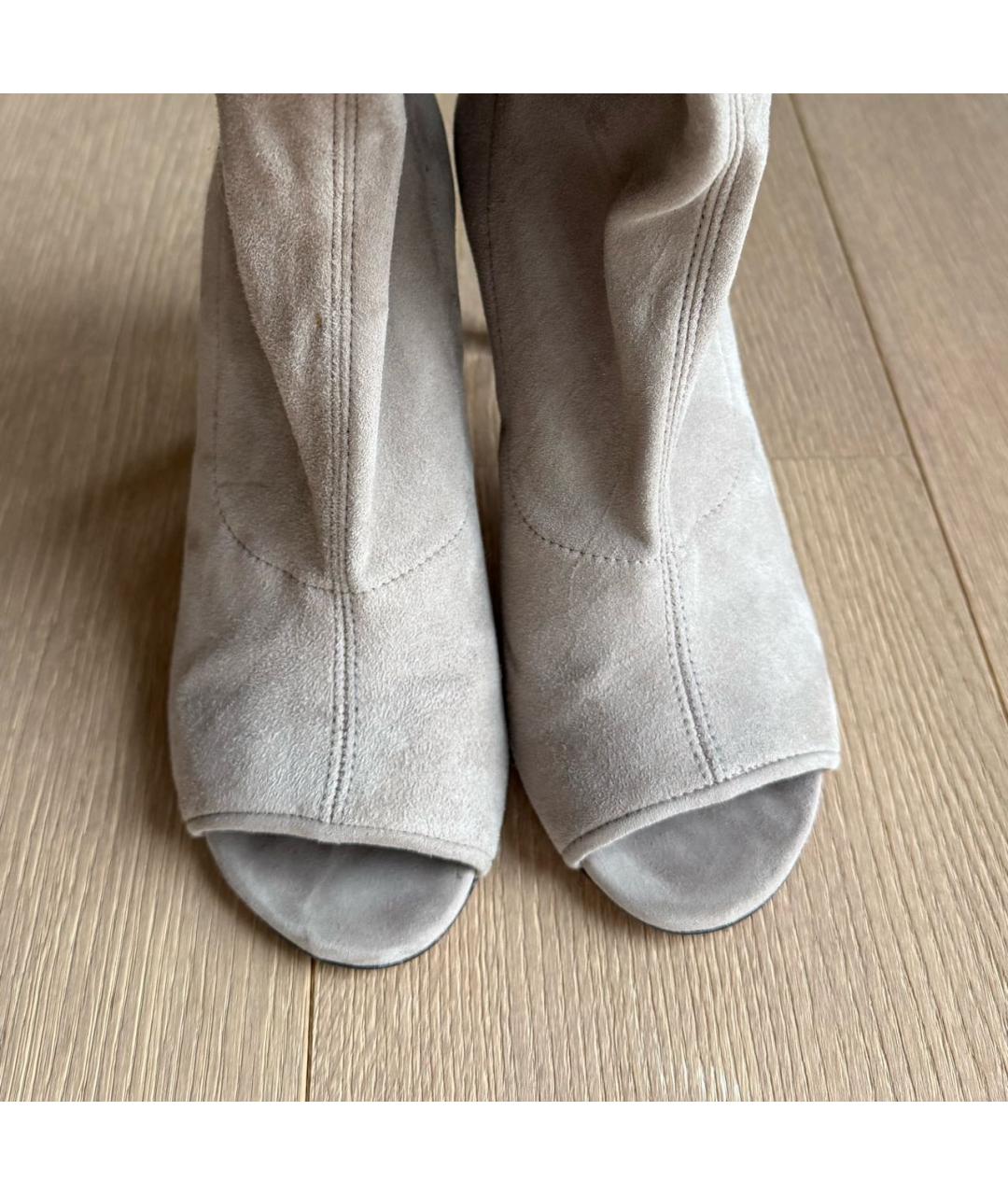 STUART WEITZMAN Серые замшевые сапоги, фото 4