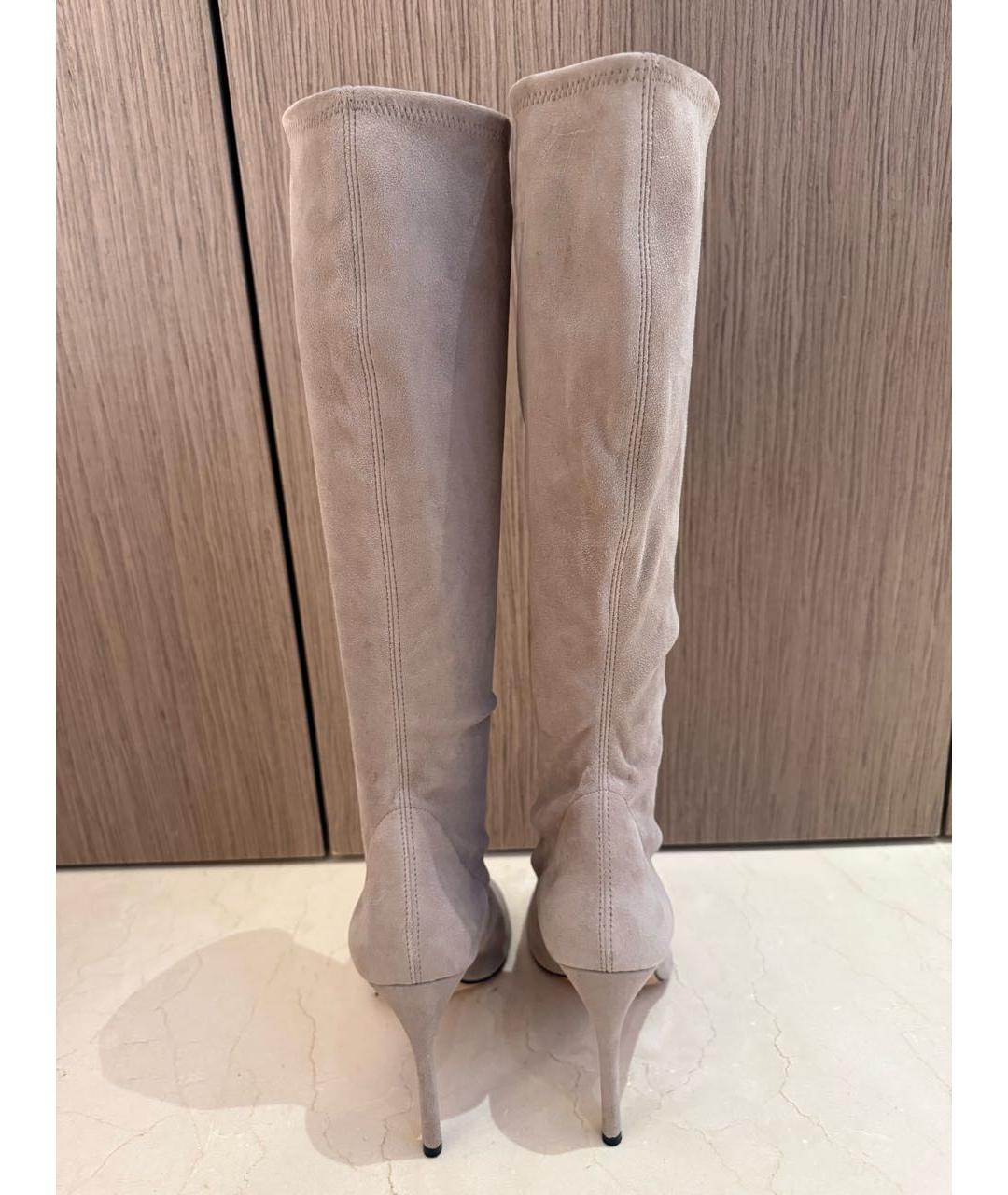 STUART WEITZMAN Серые замшевые сапоги, фото 3