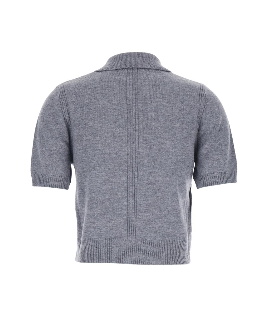 PINKO Серая шерстяная футболка, фото 2