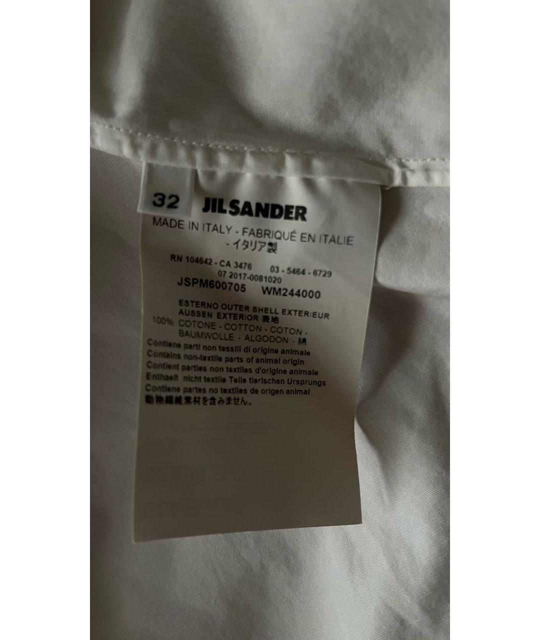 JIL SANDER Белая хлопковая рубашка, фото 7