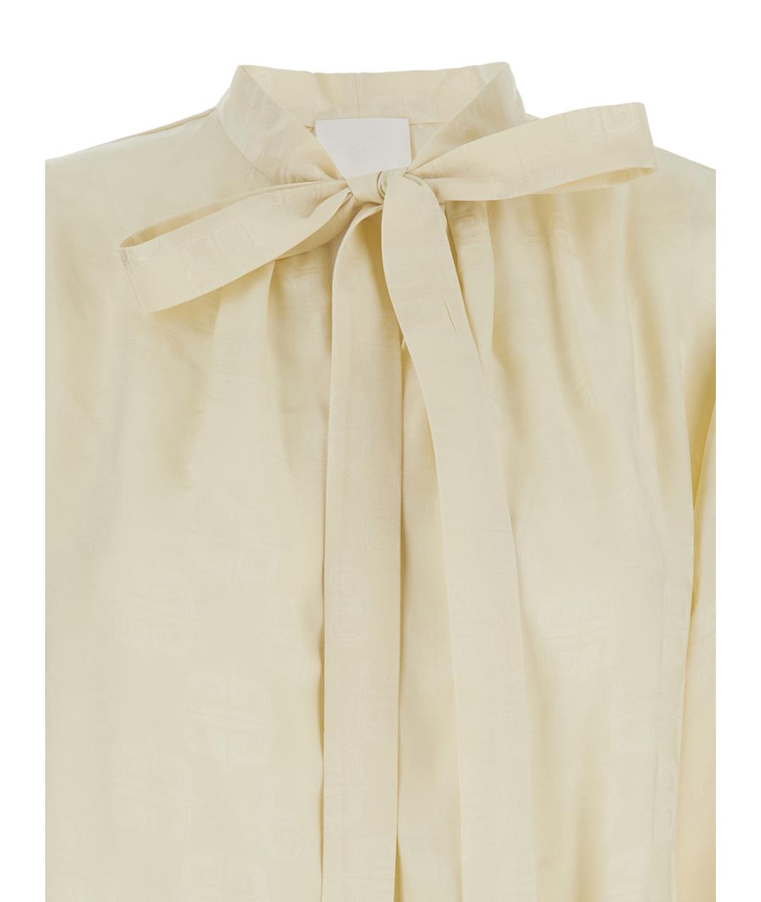 GIVENCHY Бежевая шелковая блузы, фото 3