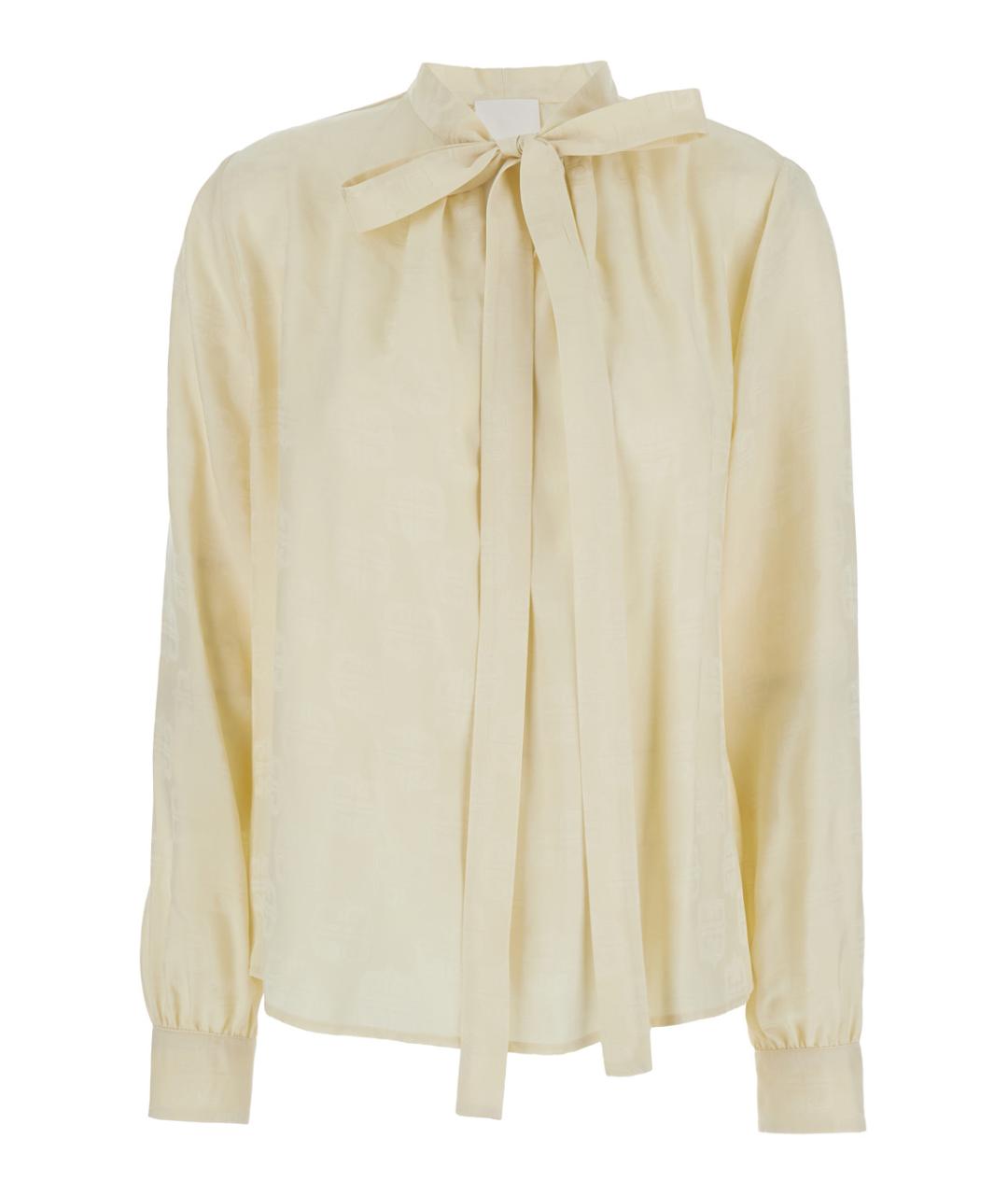 GIVENCHY Бежевая шелковая блузы, фото 1