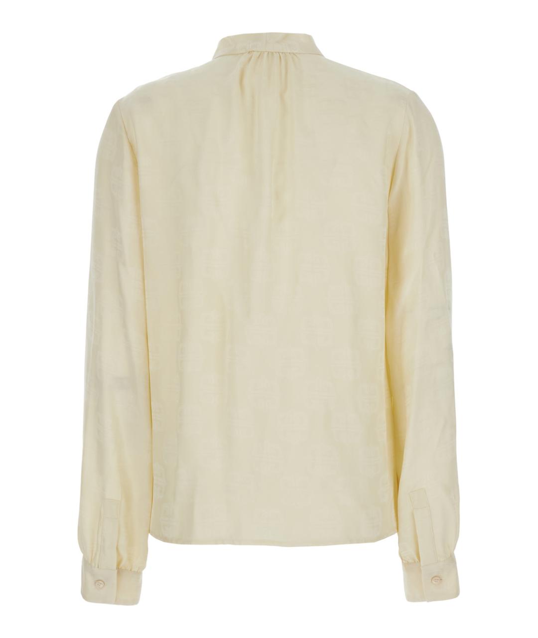 GIVENCHY Бежевая шелковая блузы, фото 2
