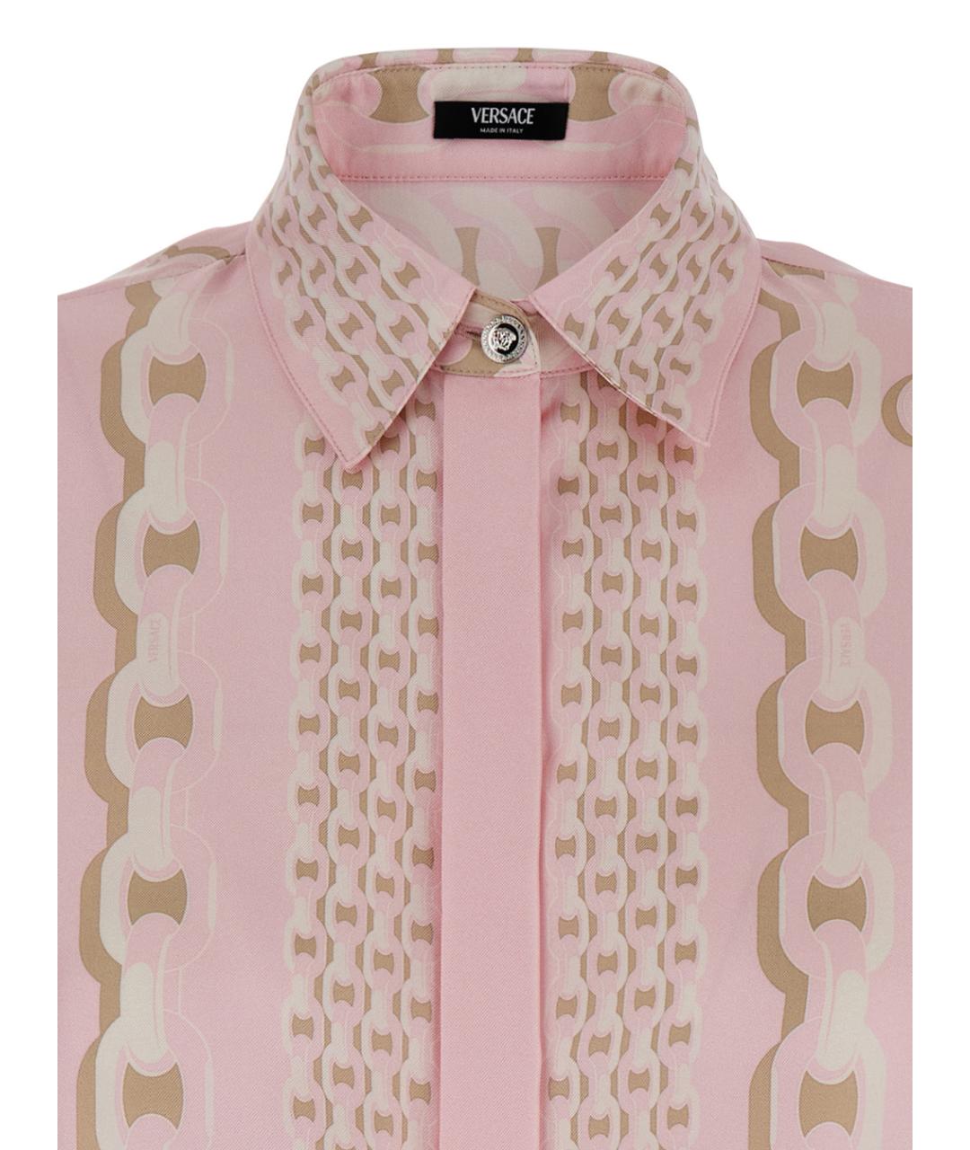 VERSACE Розовая шелковая рубашка, фото 3