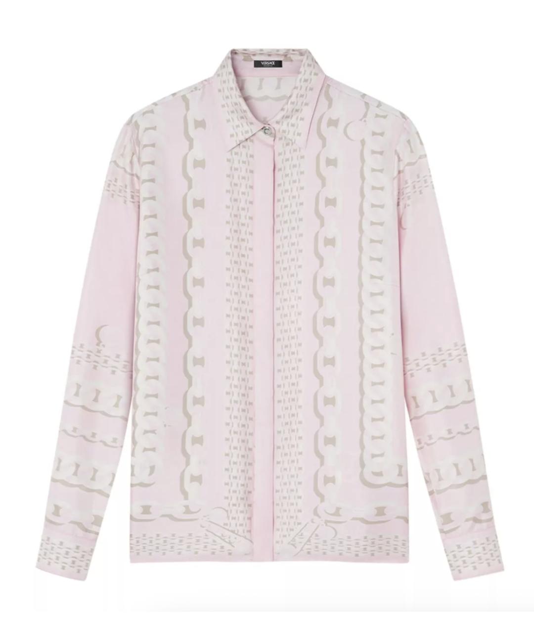 VERSACE Розовая шелковая рубашка, фото 1