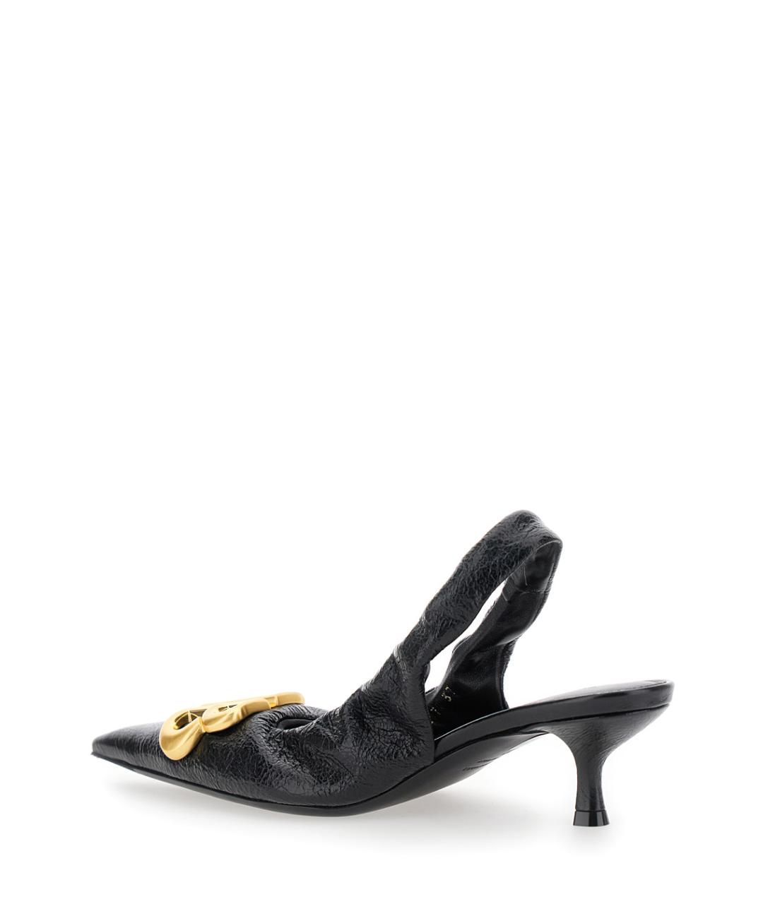 BALENCIAGA Черные кожаные туфли, фото 3