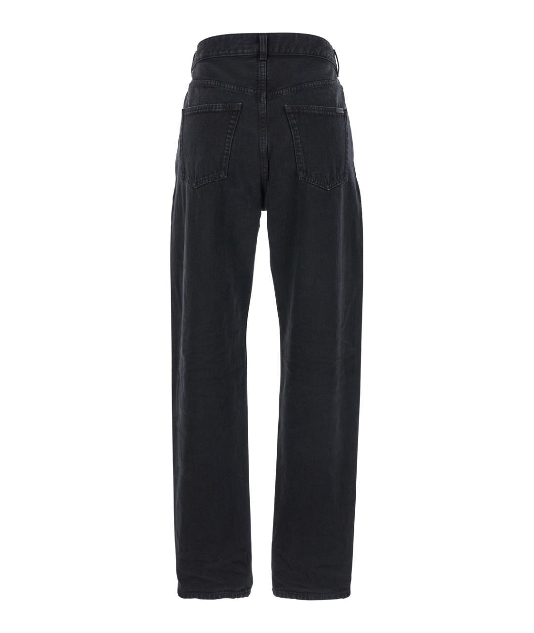 SAINT LAURENT Черные прямые джинсы, фото 2
