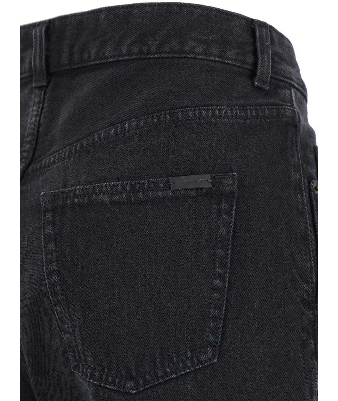SAINT LAURENT Черные прямые джинсы, фото 3