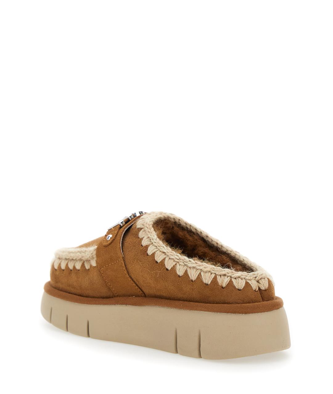 MOU Бежевые замшевые мюли, фото 3