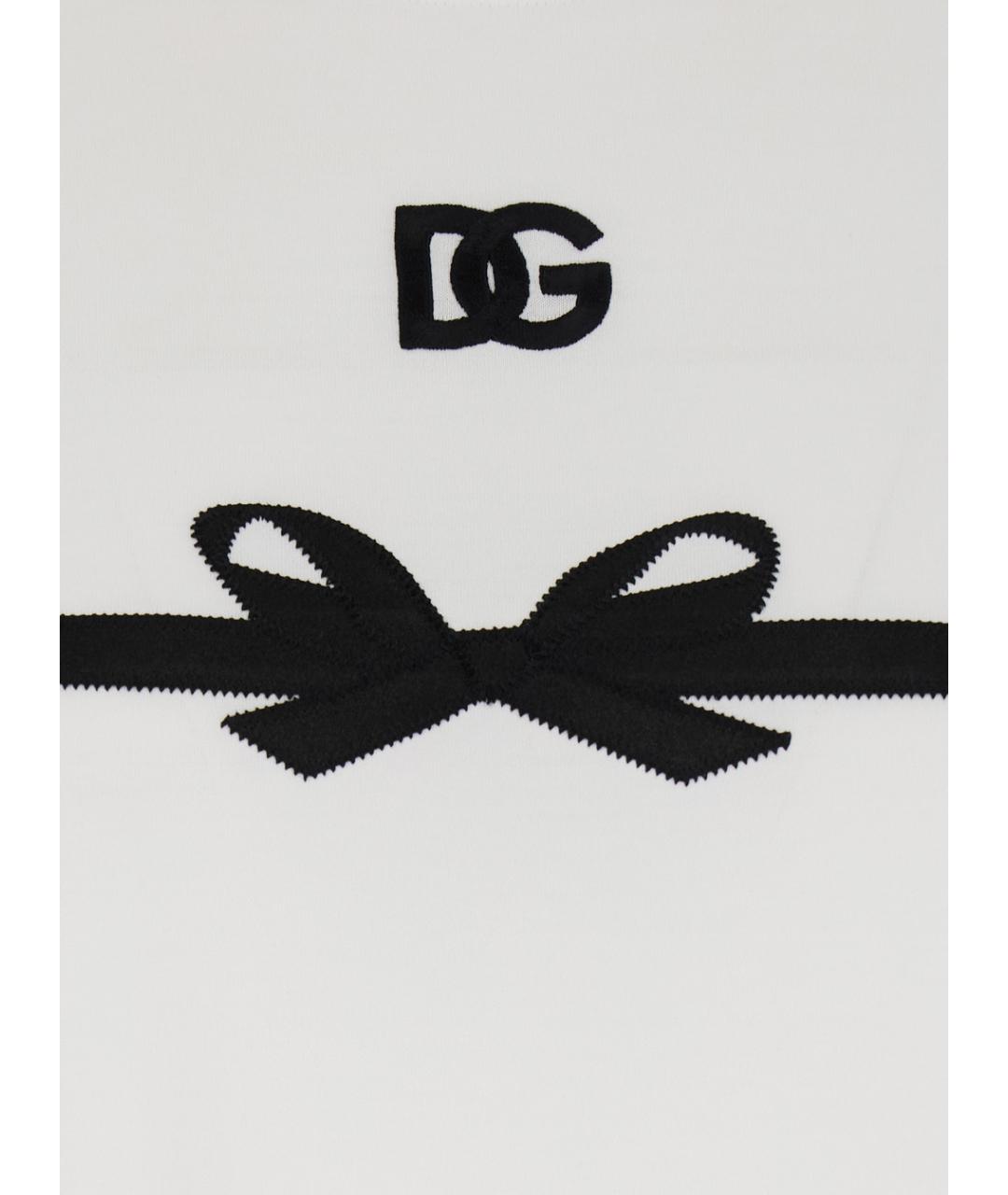 DOLCE&GABBANA Белая хлопковая футболка, фото 3