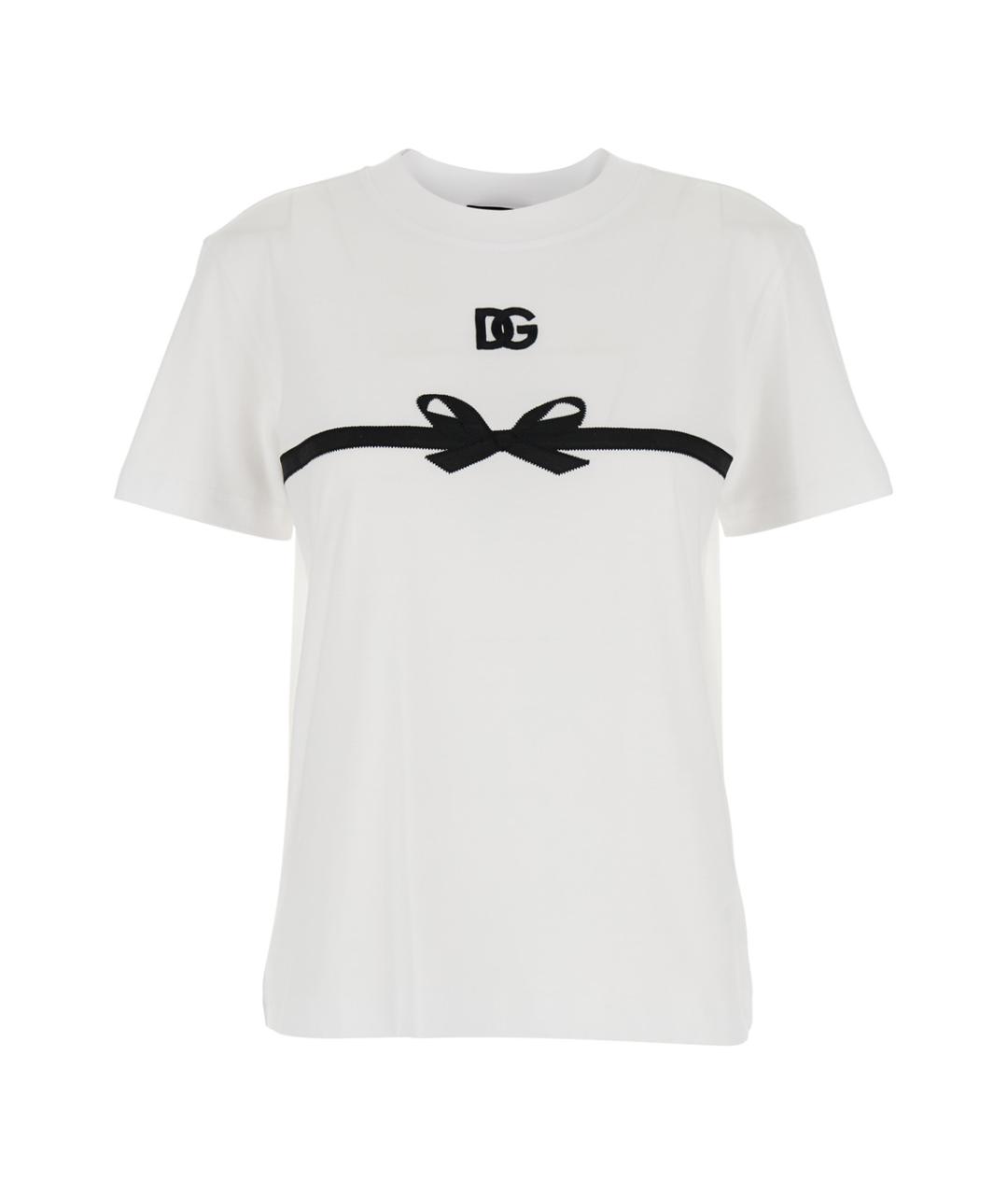 DOLCE&GABBANA Белая хлопковая футболка, фото 1