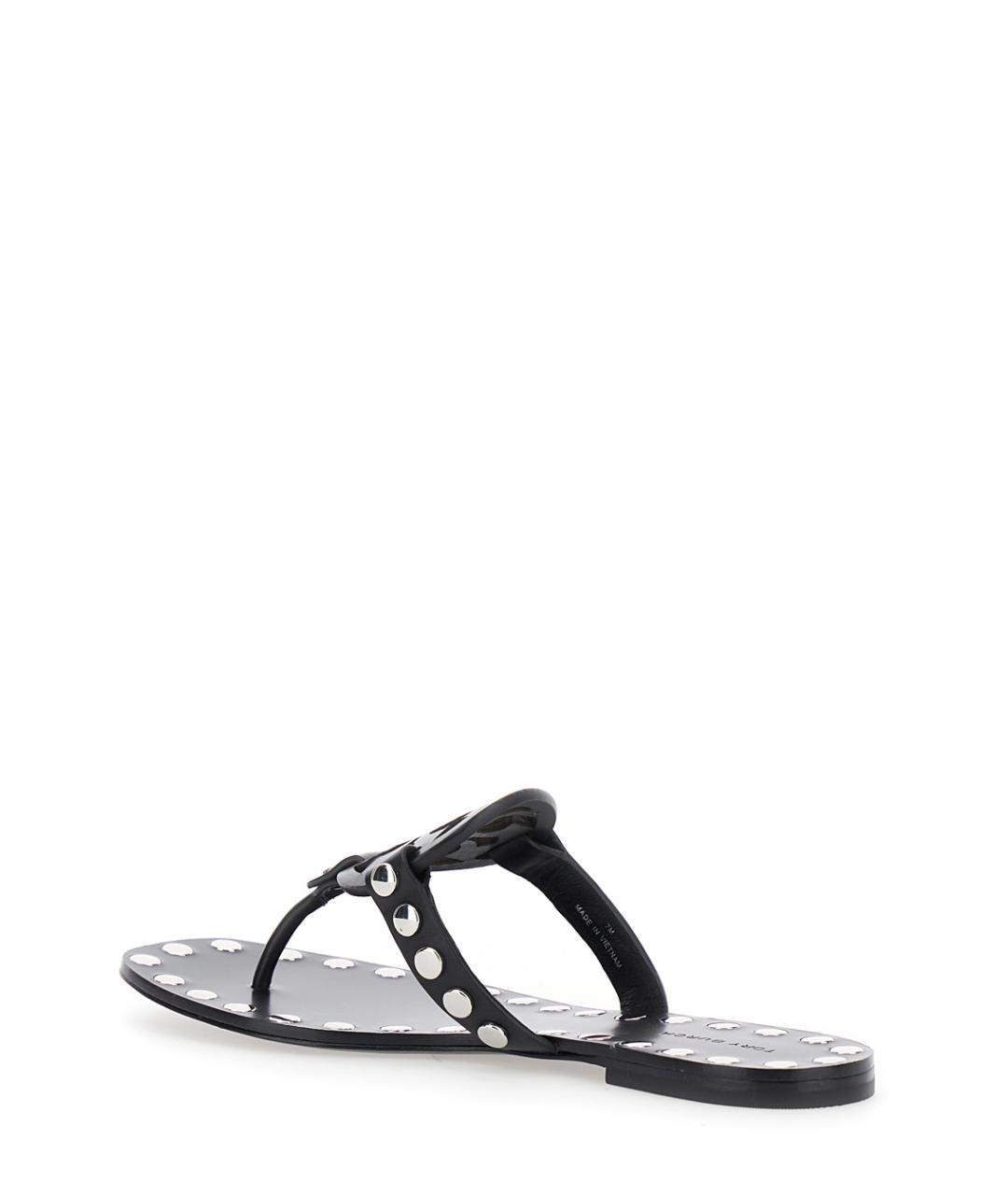 TORY BURCH Черные кожаные сандалии, фото 3