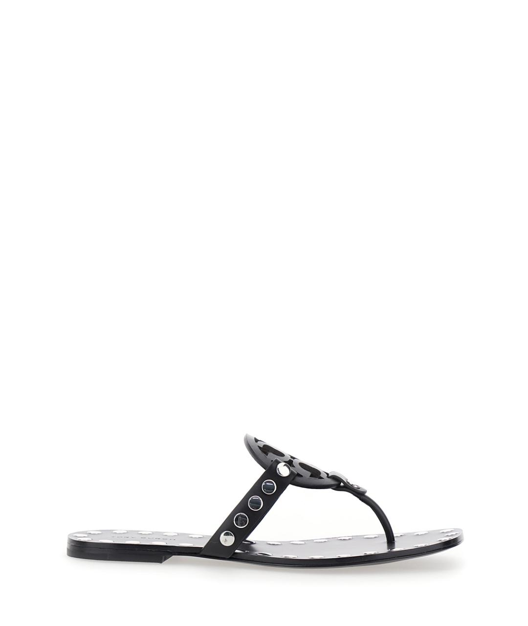 TORY BURCH Черные кожаные сандалии, фото 1