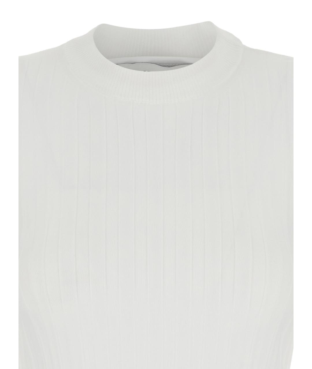 SPORTMAX Белая полиэстеровая водолазка, фото 3