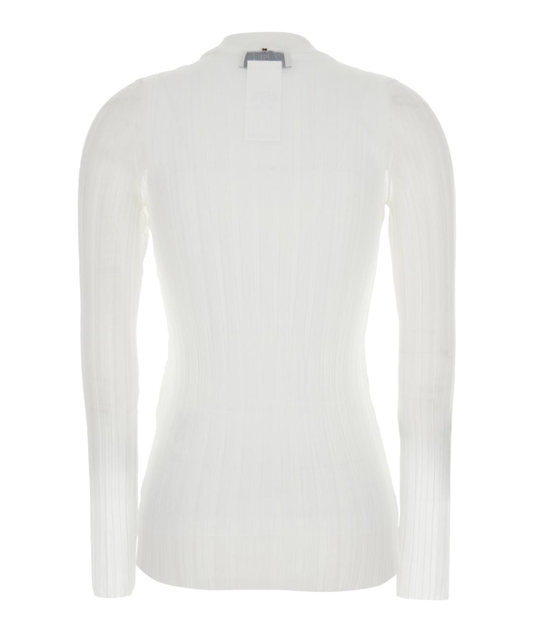 SPORTMAX Белая полиэстеровая водолазка, фото 2