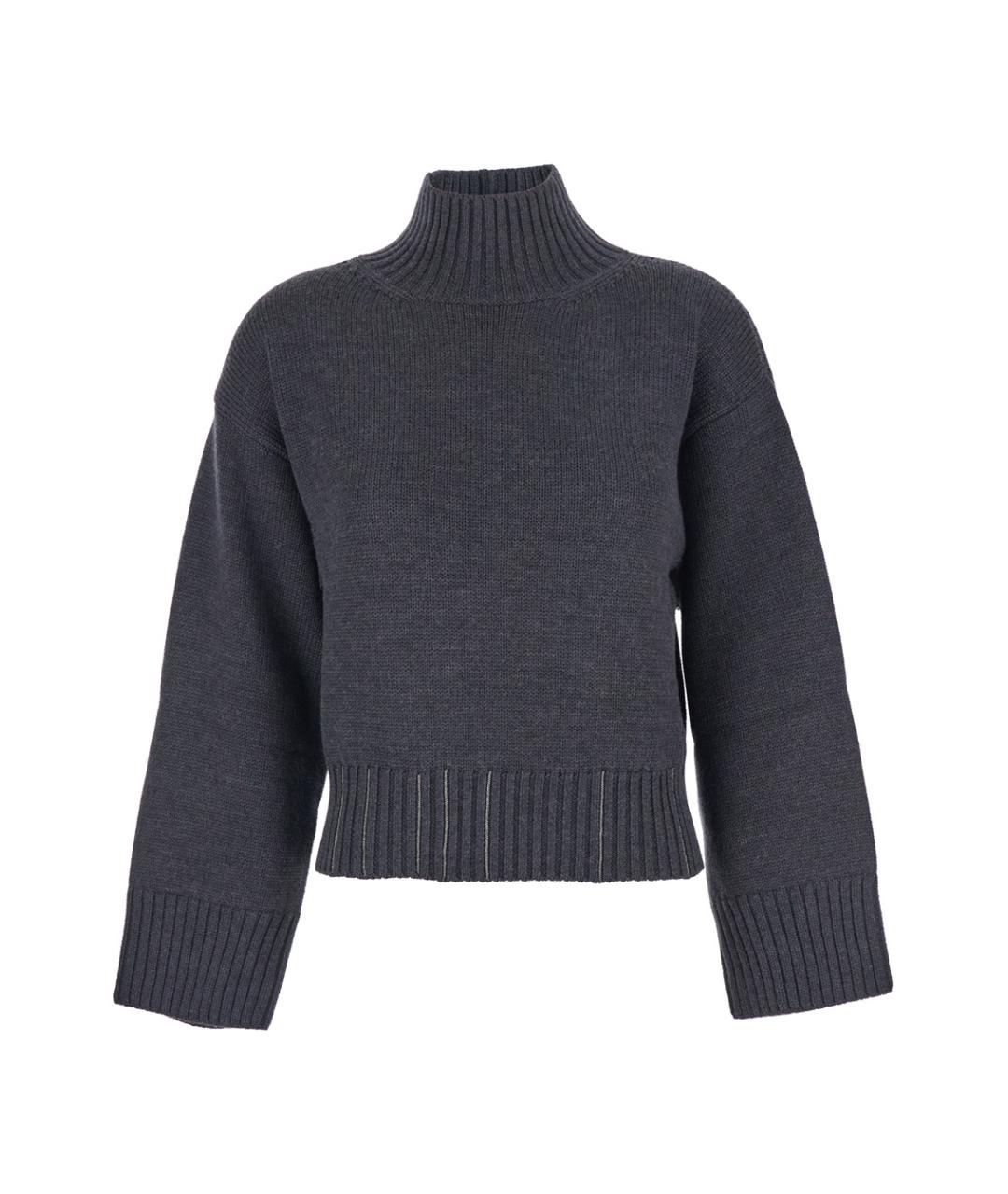 FABIANA FILIPPI Серый шерстяной джемпер / свитер, фото 1