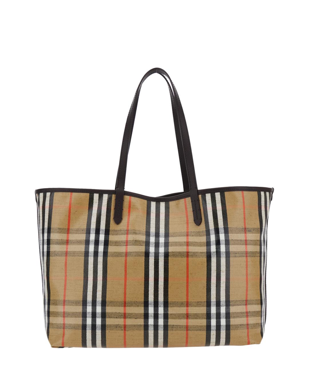 BURBERRY Бежевая хлопковая сумка тоут, фото 2