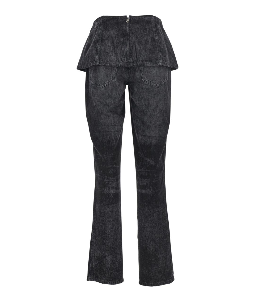 DIESEL Серые хлопковые прямые джинсы, фото 2