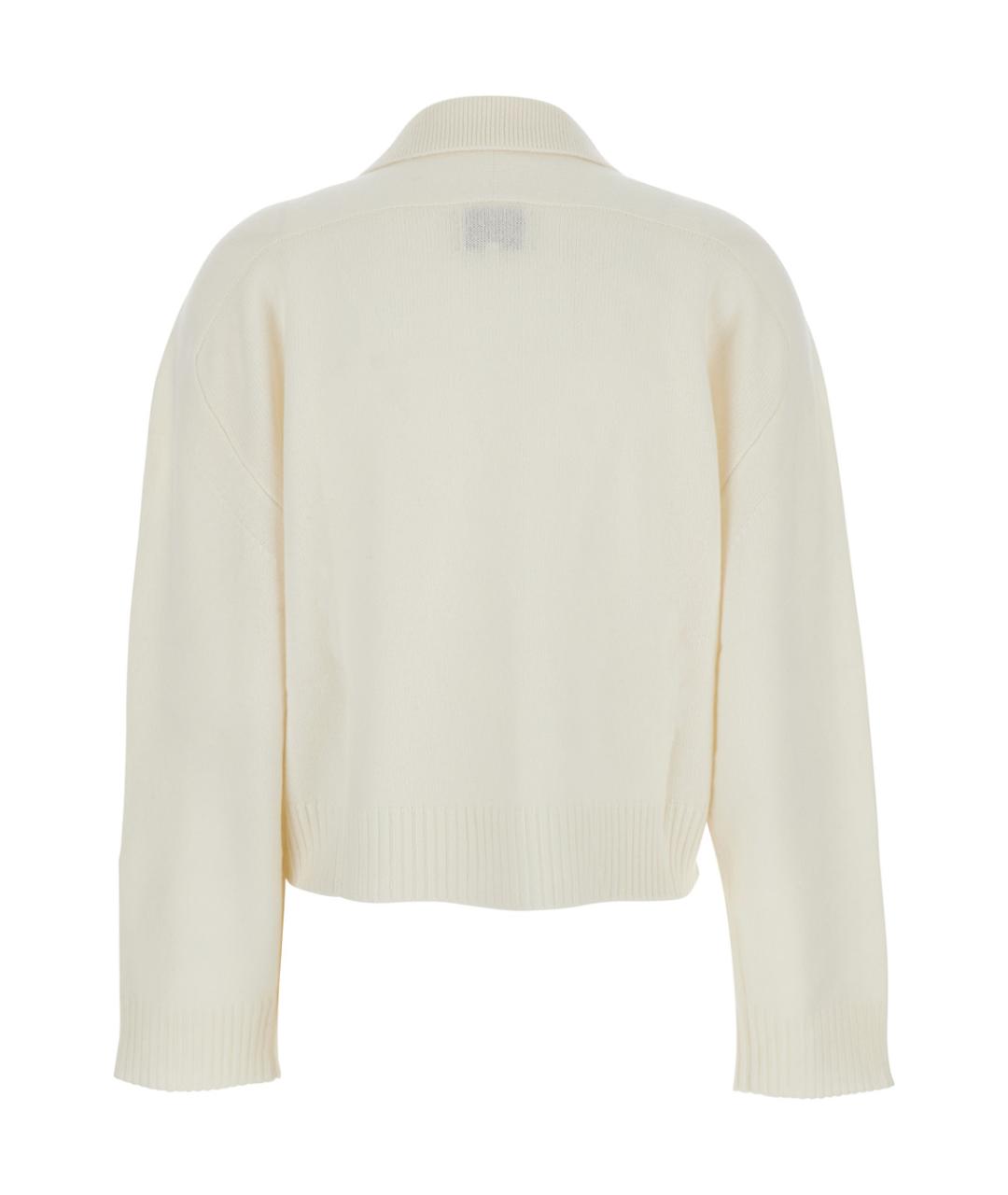 LOULOU STUDIO Белый кашемировый джемпер / свитер, фото 2