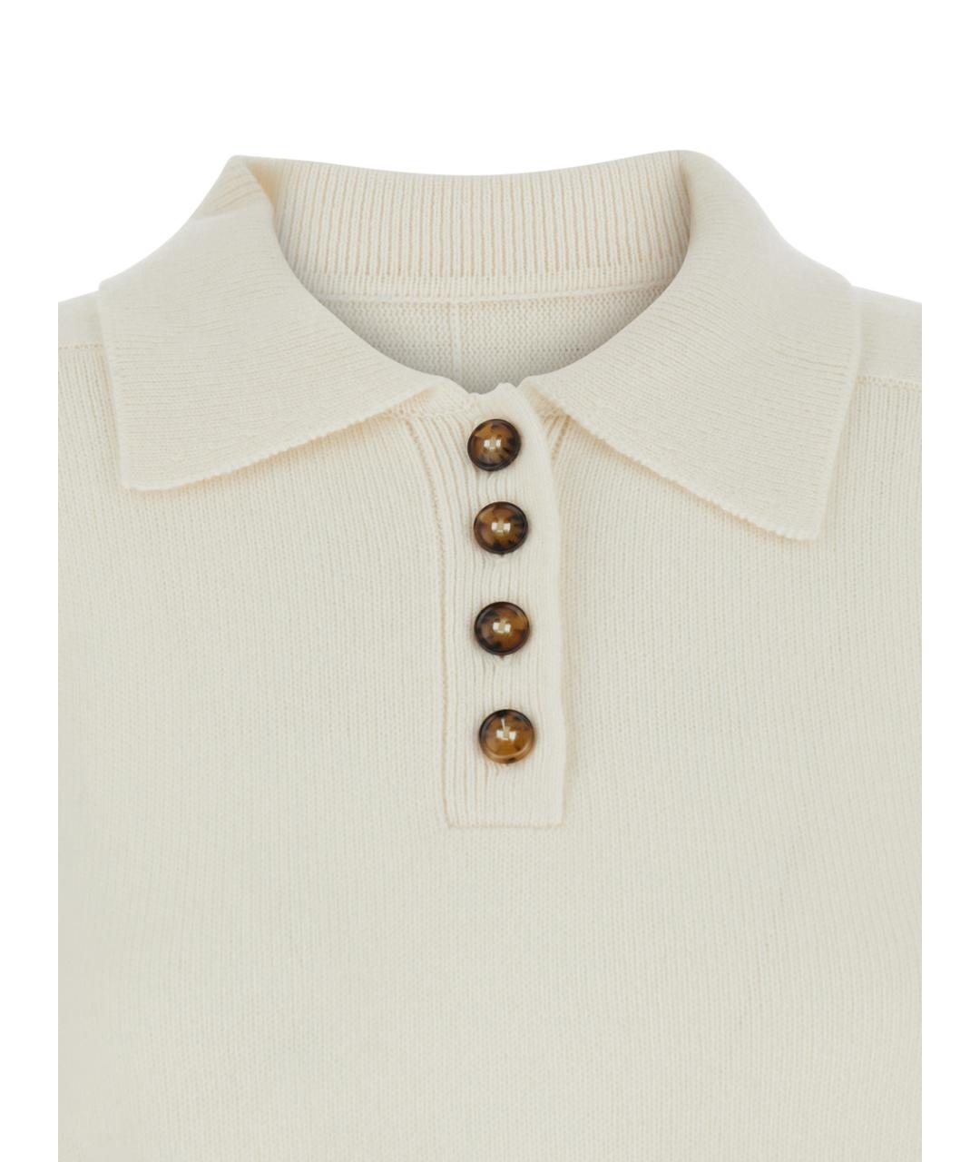 LOULOU STUDIO Белый кашемировый джемпер / свитер, фото 3