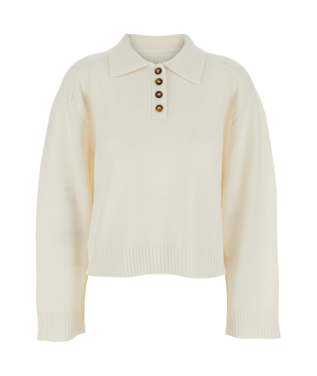 LOULOU STUDIO Белый кашемировый джемпер / свитер, фото 1