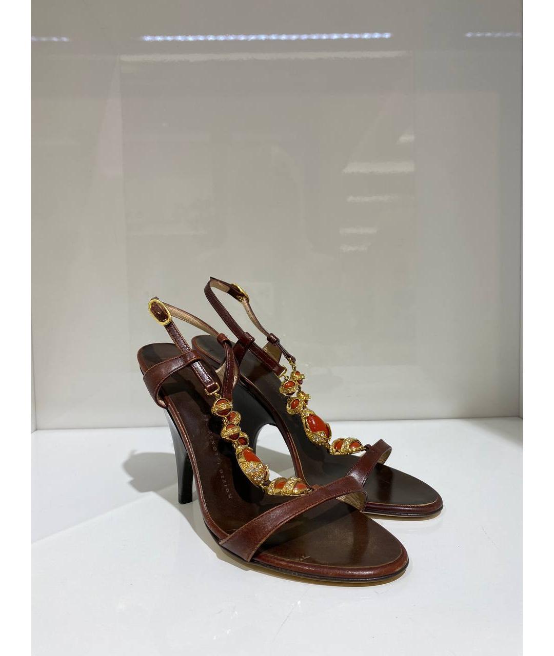 GIUSEPPE ZANOTTI DESIGN Мульти кожаные босоножки, фото 2