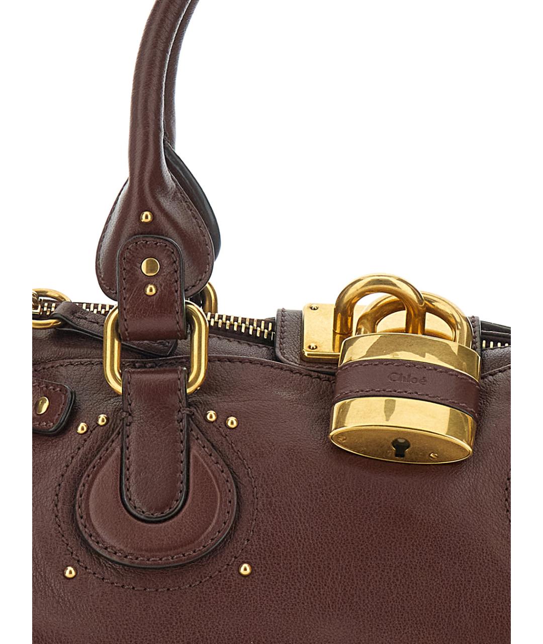 CHLOE Коричневая кожаная сумка через плечо, фото 3