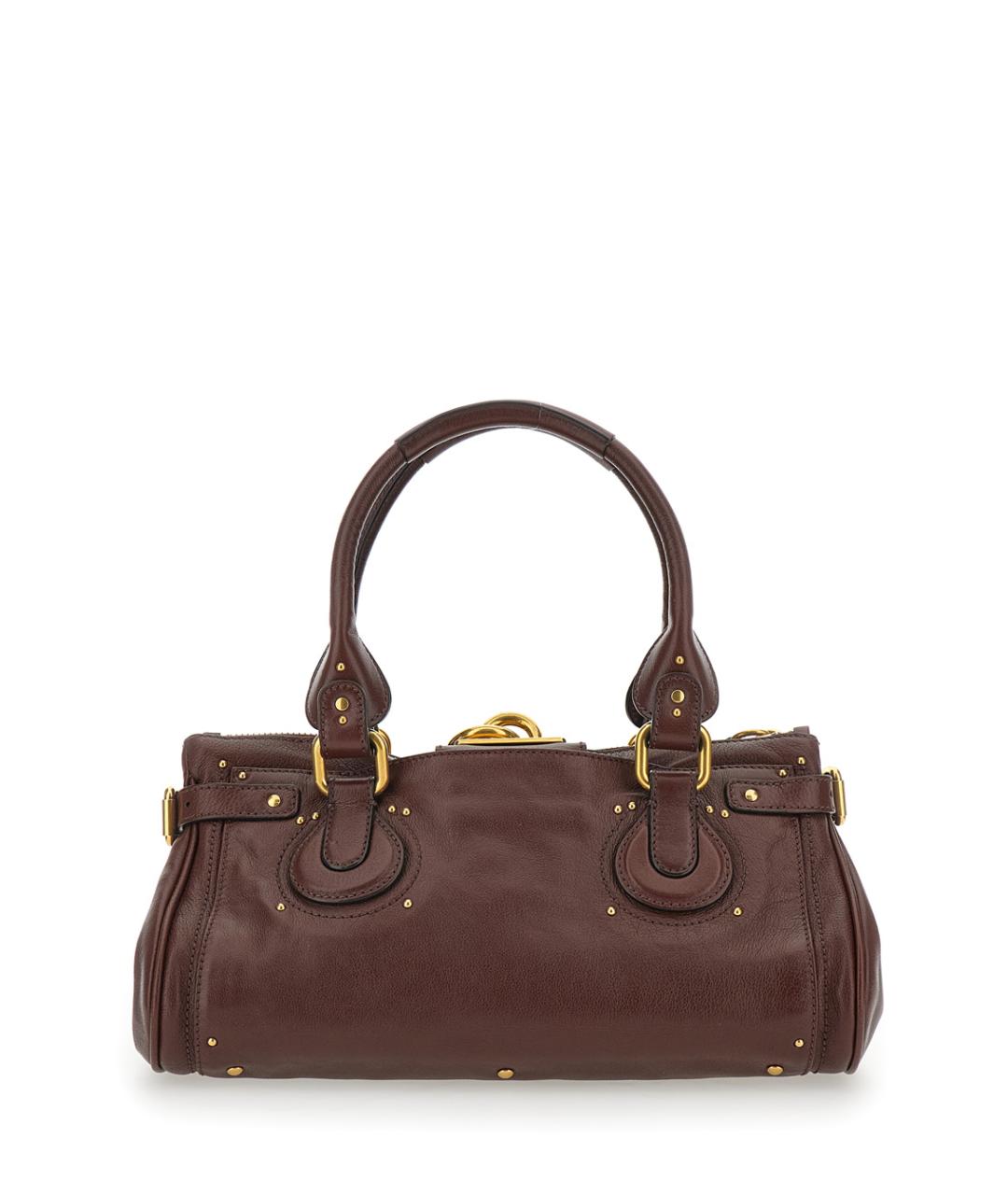 CHLOE Коричневая кожаная сумка через плечо, фото 2