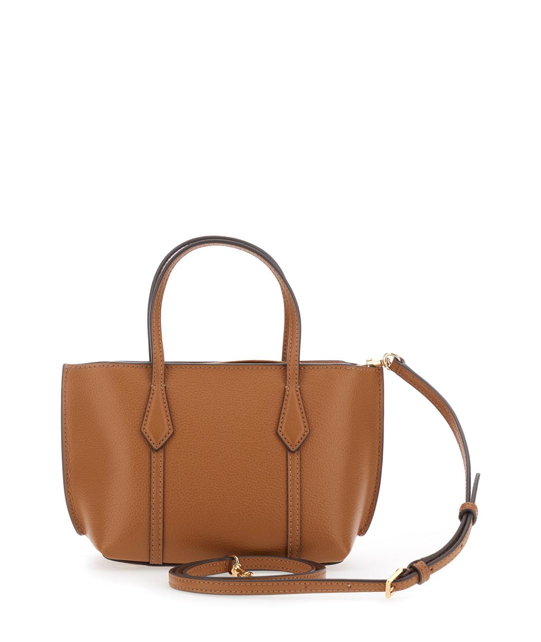 TORY BURCH Коричневая кожаная сумка с короткими ручками, фото 2