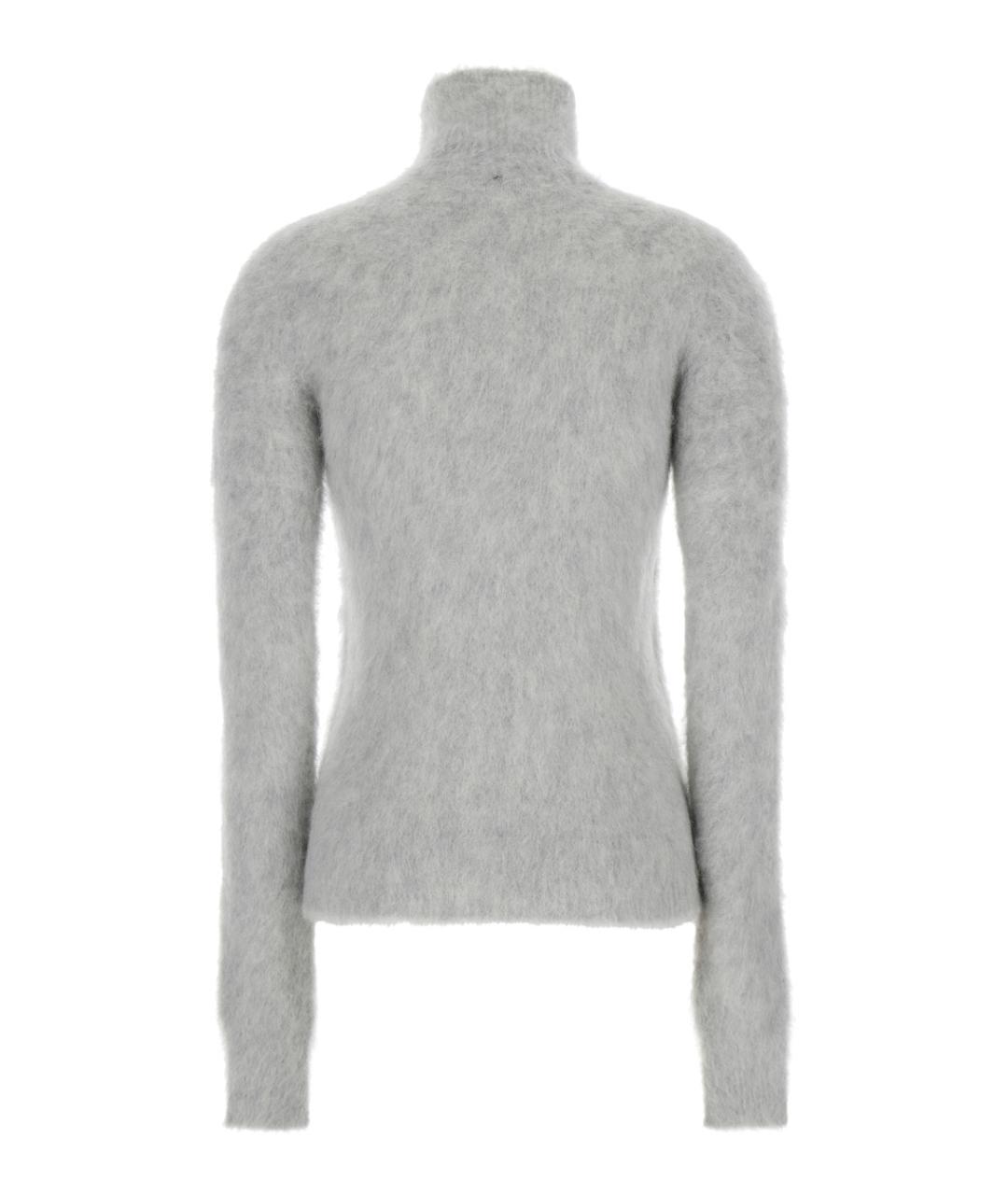 SPORTMAX Серая шерстяная водолазка, фото 2