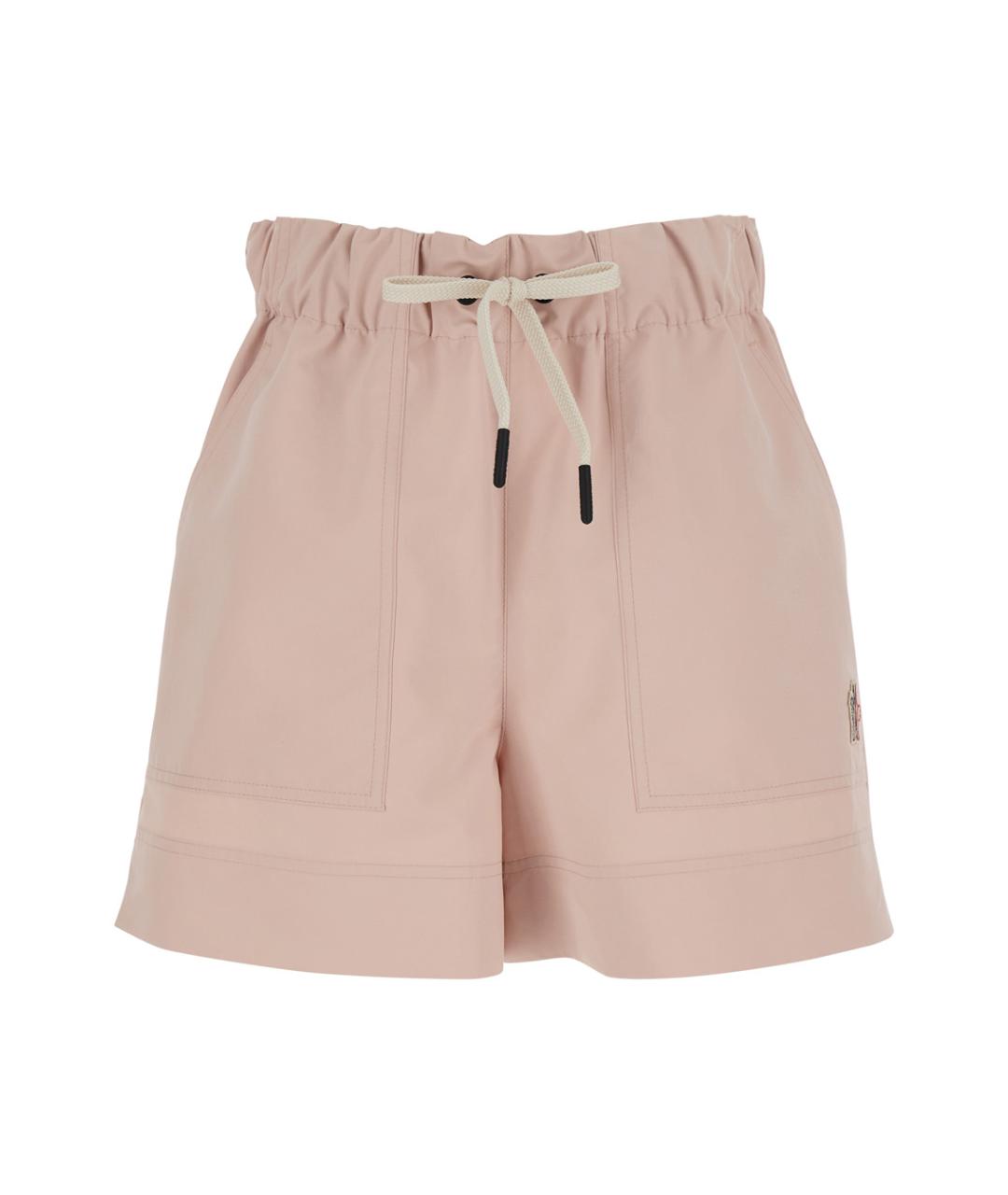 MONCLER GRENOBLE Розовые полиэстеровые шорты, фото 1