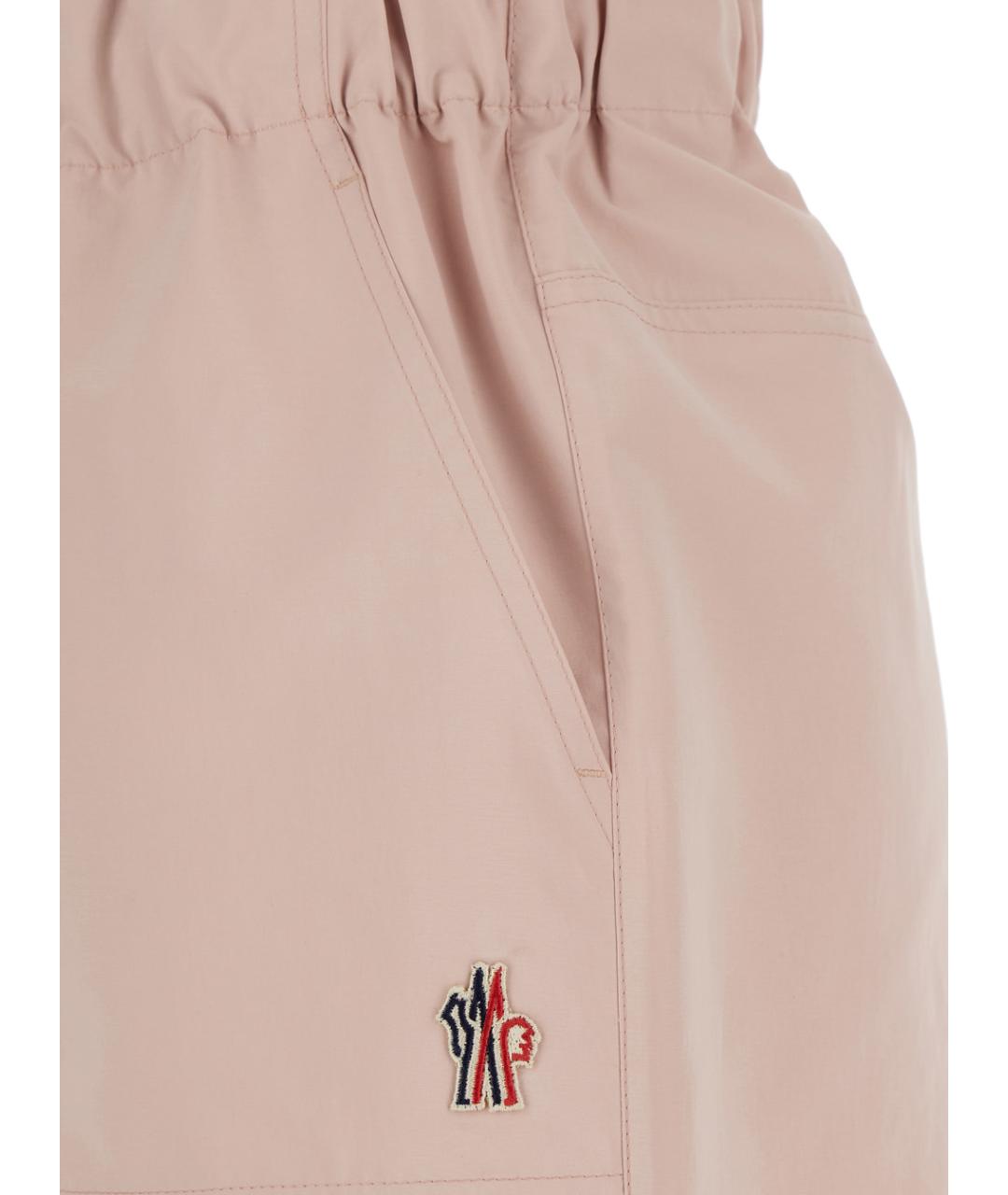 MONCLER GRENOBLE Розовые полиэстеровые шорты, фото 3