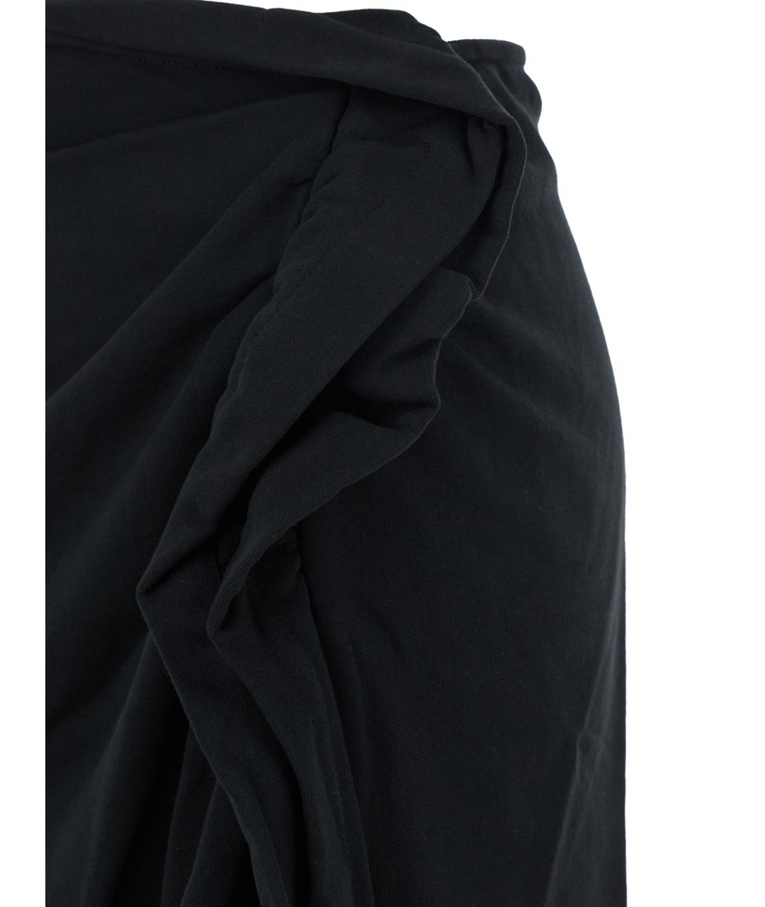 DRIES VAN NOTEN Черная хлопковая юбка миди, фото 3