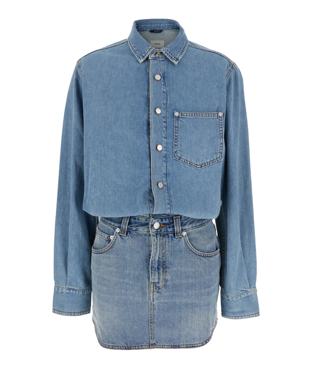 HAIKURE Синее хлопковое повседневное платье, фото 1