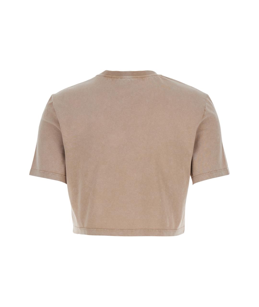 FENDI Бежевая хлопковая футболка, фото 2