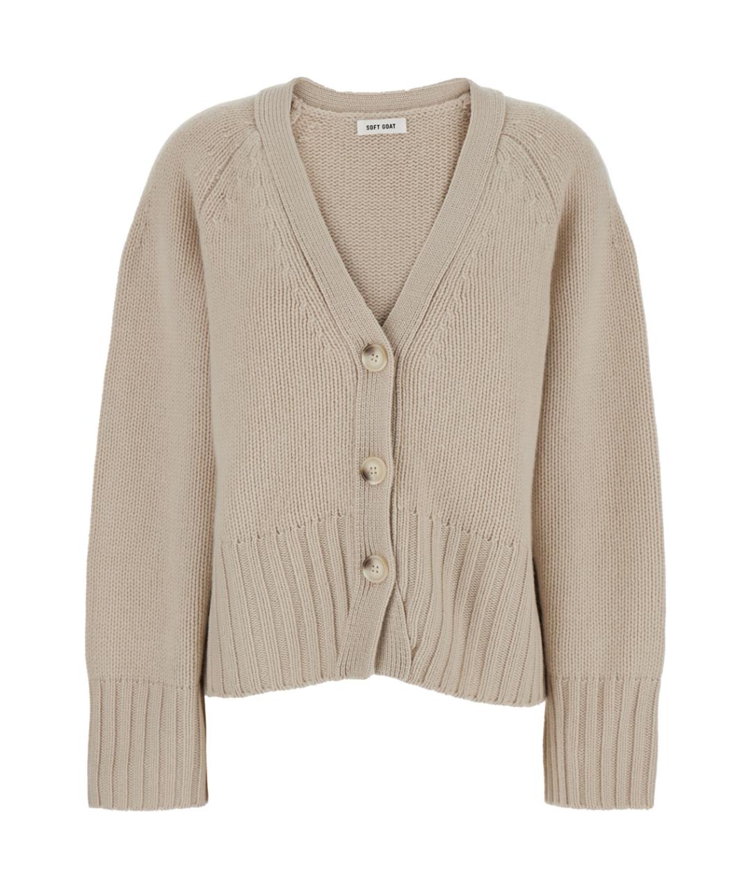 SOFT GOAT Бежевый кашемировый джемпер / свитер, фото 1