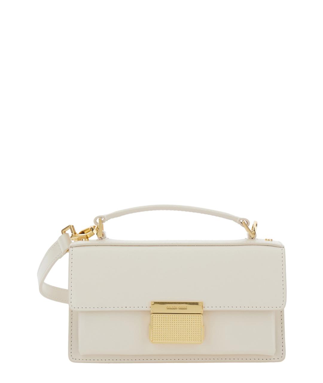 GOLDEN GOOSE DELUXE BRAND Белая кожаная сумка с короткими ручками, фото 1