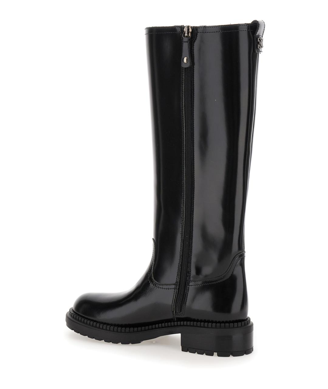 CASADEI Черные кожаные сапоги, фото 3