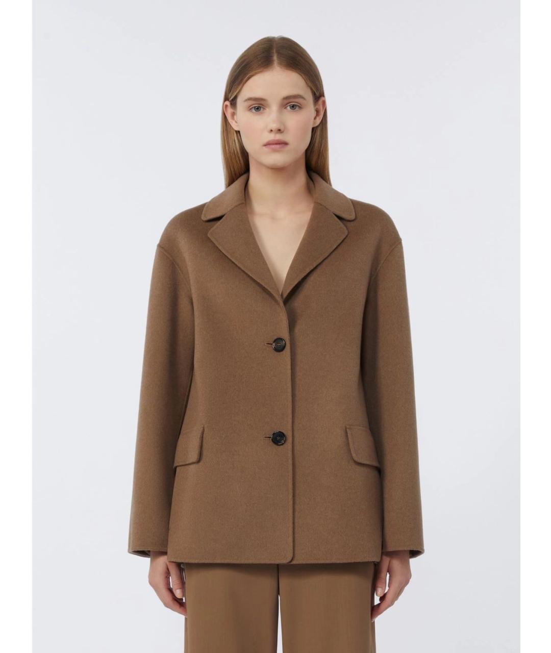 'S MAX MARA Бежевая шерстяная куртка, фото 3