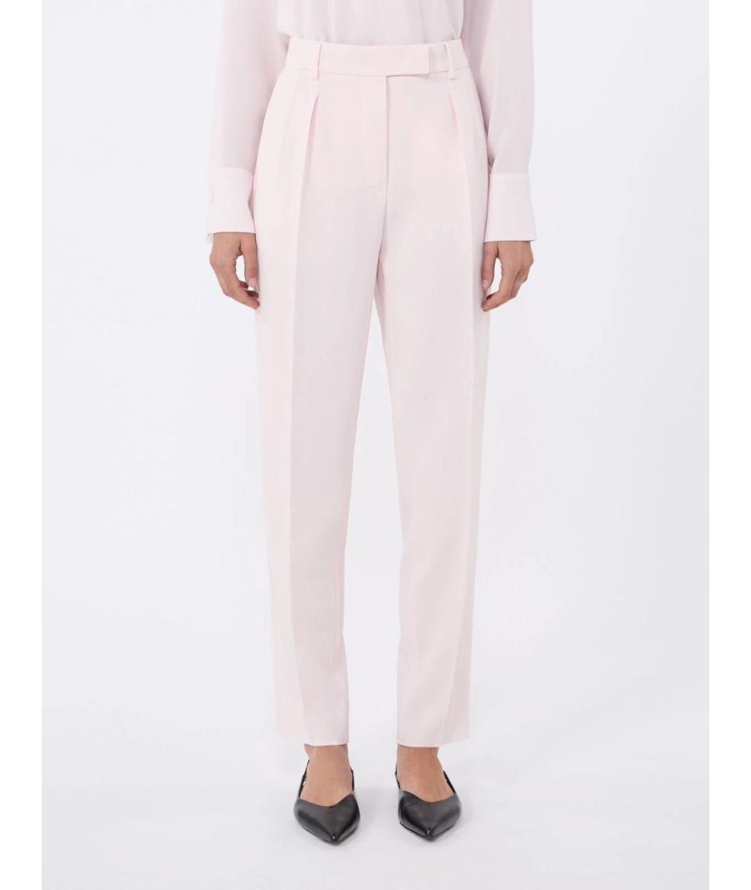 MAX MARA STUDIO Розовые прямые брюки, фото 3